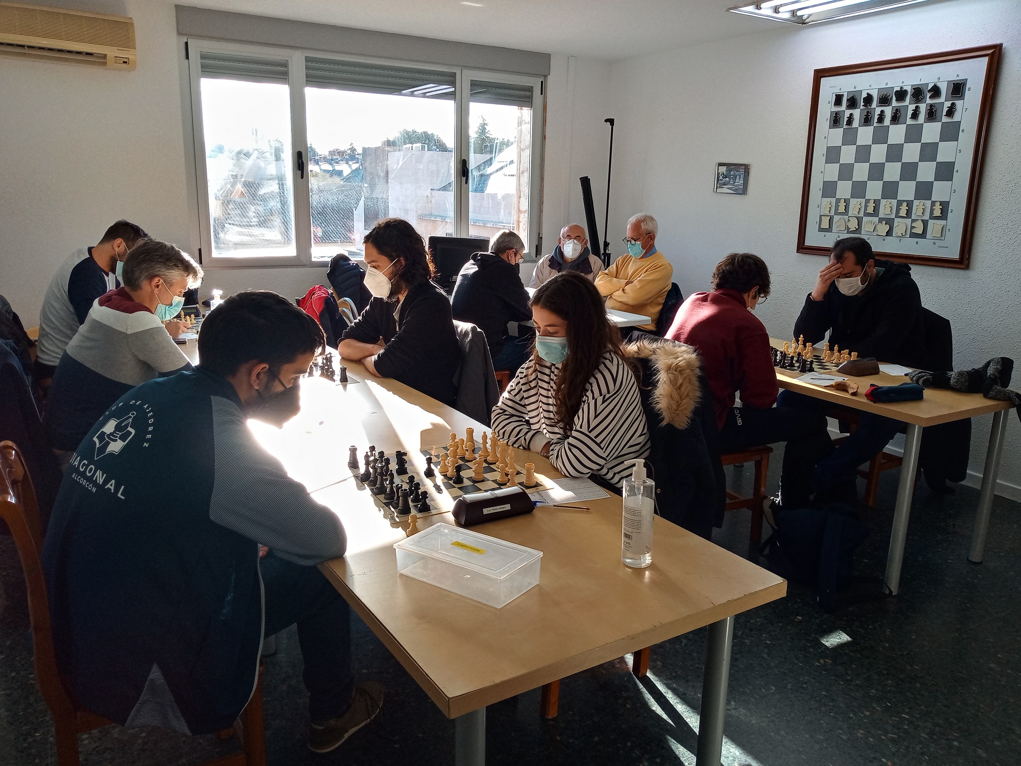 Encuentro amistoso contra ajedrecistas de Hoyo de Manzanares