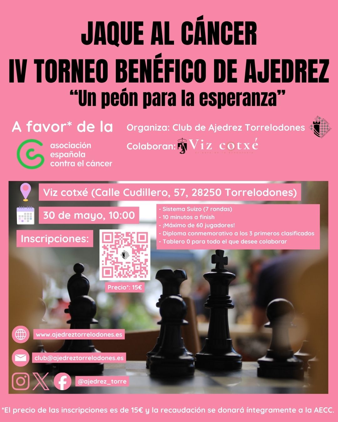 Inscripciones IV Torneo Benéfico AECC