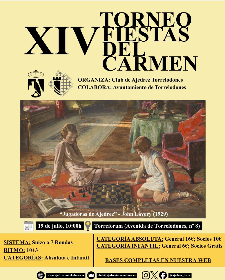 Inscripciones XIV Edición Torneo de las Fiestas del Carmen